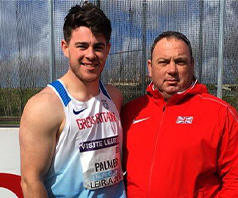 Jac with his coach and father, Adrian